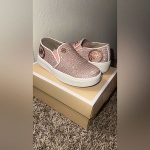 Toddler Michael KORS glitter slip on sneakers